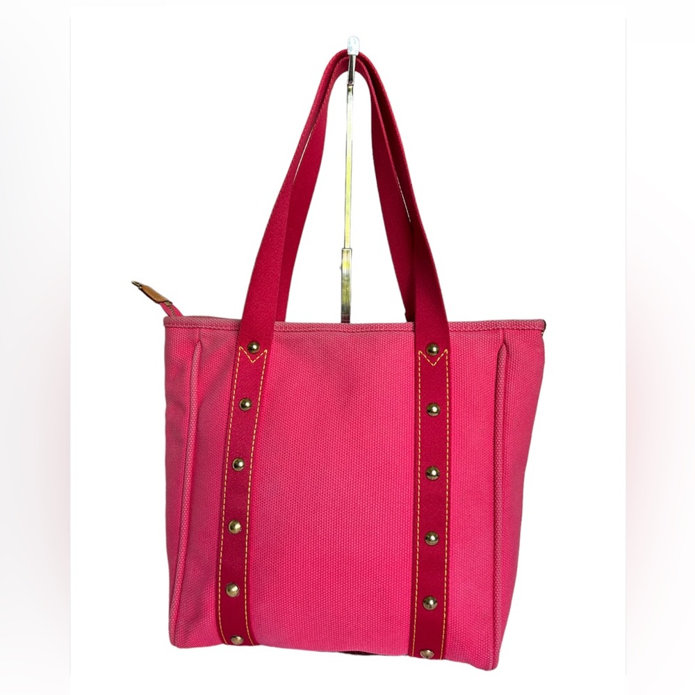 LOUIS VUITTON Antigua Cabas Hippo MM Women’s Shoulder Bag Tote Bag Pink Red - Picture 6 of 17